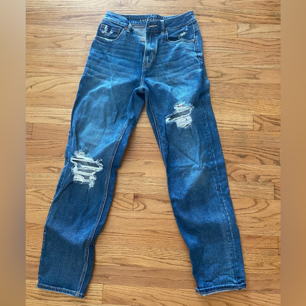 American Eagle dark wash boyfriend style jeans